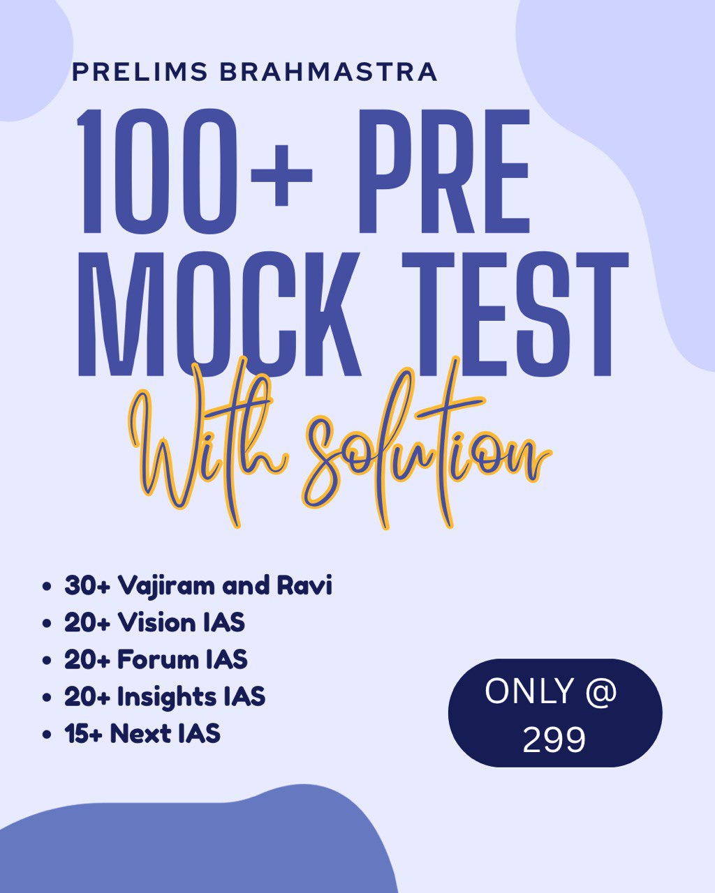 Prelims Brahmastra 100+ Mock Test Series